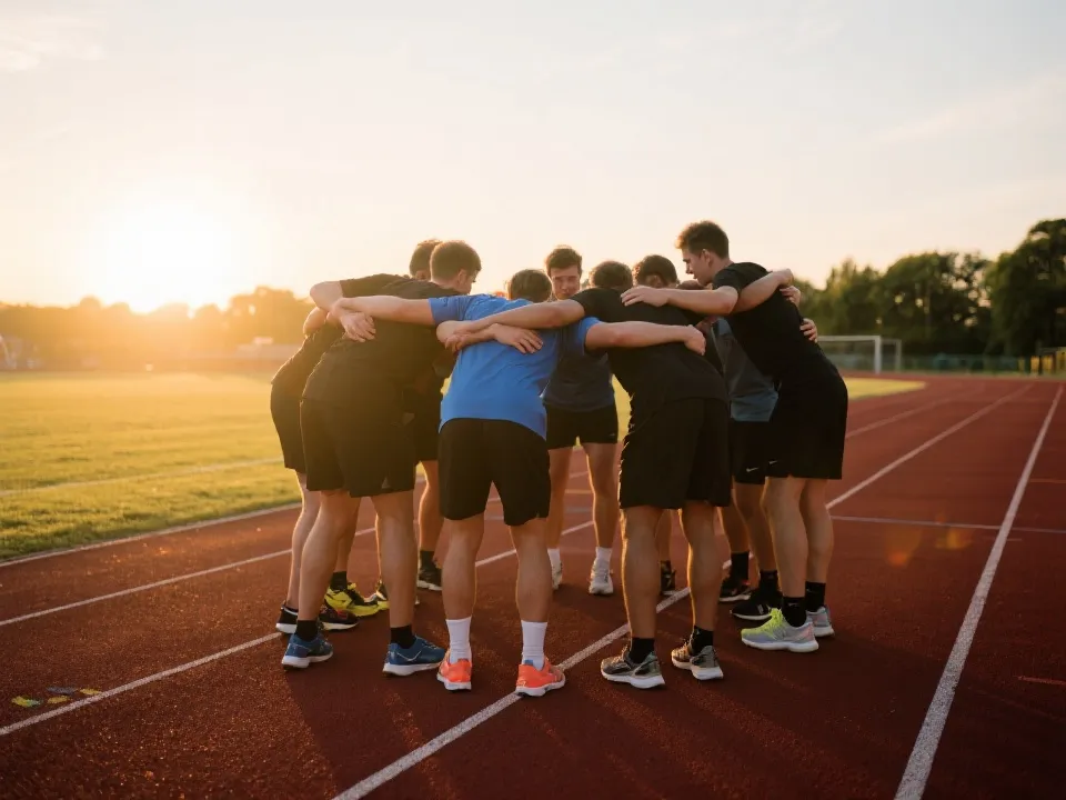 运动团队与晨练氛围